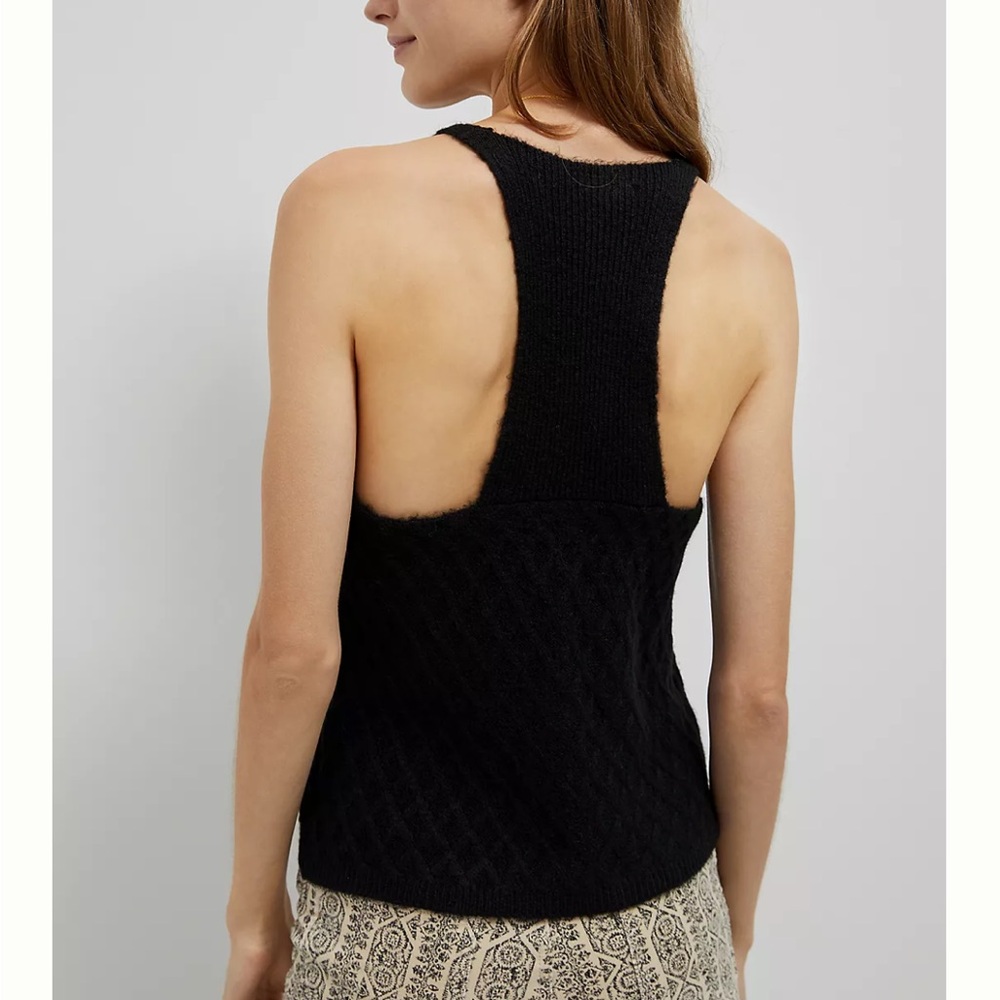 Anthropologie Shirt - black “Fenna Textured Knit Tank” - Picture 2 of 10